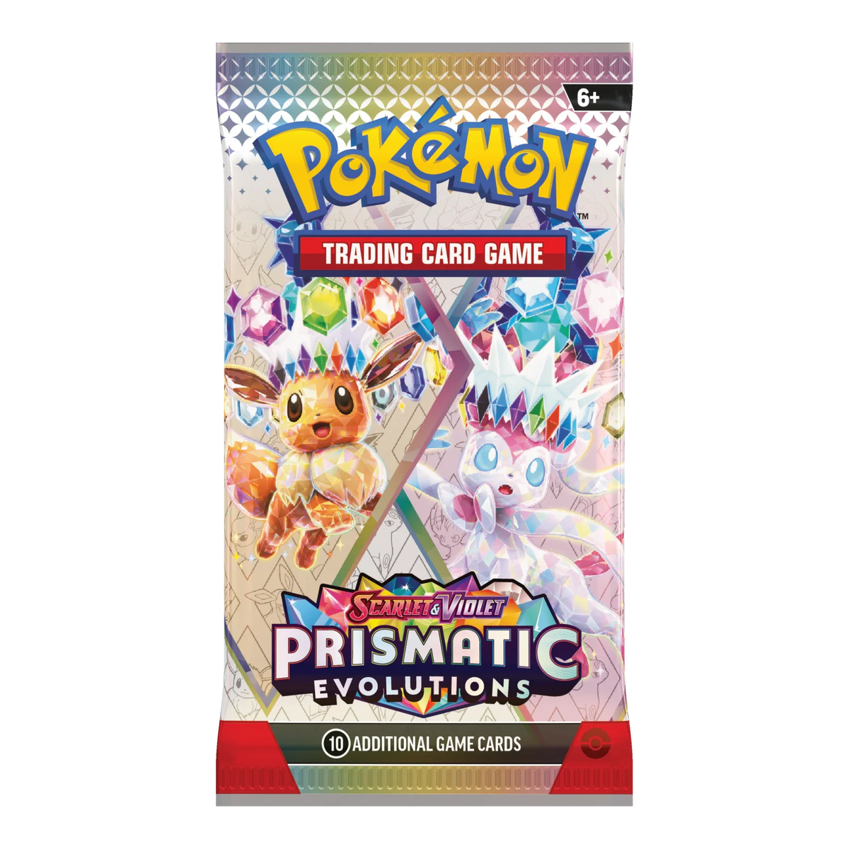 Prismatic Evolutions Booster Pack - boosterpack, artwork eevee sylveon (verpakking kan variëren)
