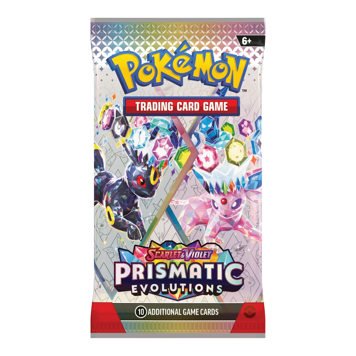 Prismatic Evolutions Booster Pack - boosterpack, artwork espeon umbreon (verpakking kan variëren)