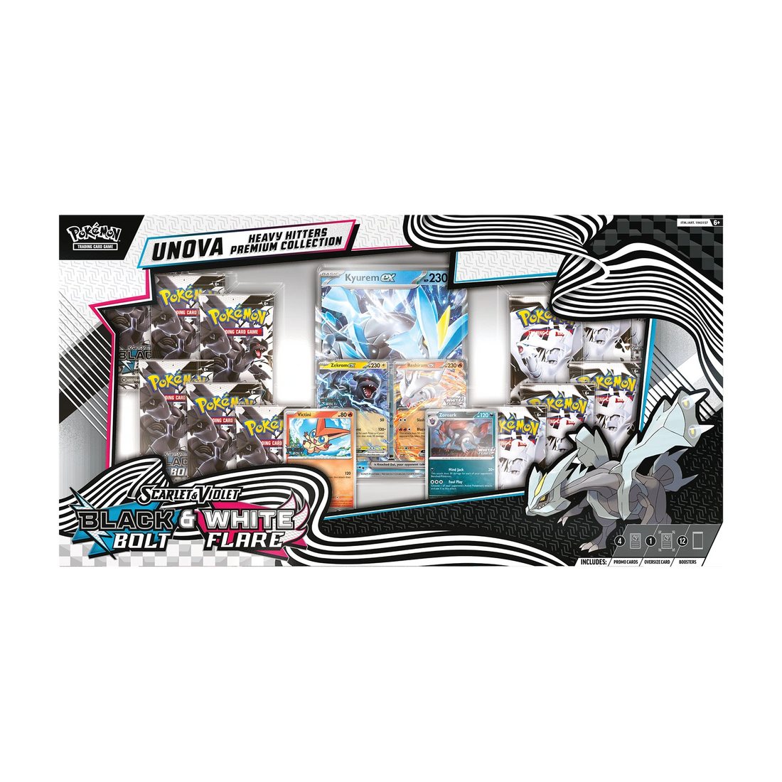 Black Bolt & White Flare Unova Heavy Hitters Premium Collection Costco Exclusive