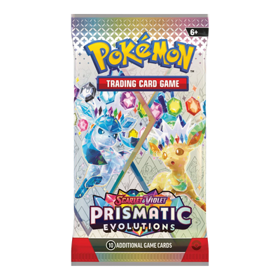 Prismatic Evolutions Booster Pack - boosterpack, artwork leafeon glaceon (verpakking kan variëren)
