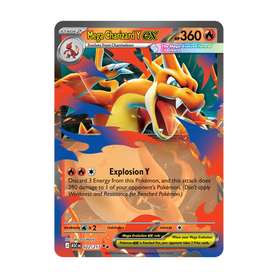 Mogelijke pull: Mega Charizard Y ex, Ascended Heroes (Engels). Niet gegarandeerd inbegrepen.