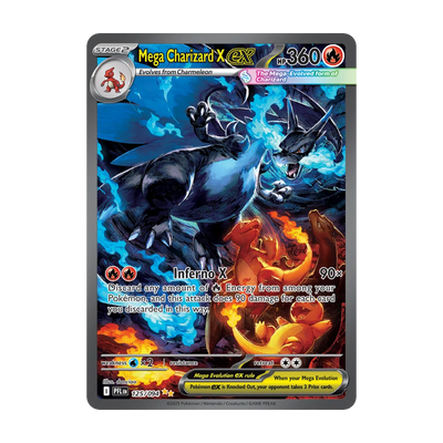 Phantasmal Flames Booster Pack - chase-kaart 125 mega charizard x ex (Engels). Mogelijke pull; niet gegarandeerd inbegrepen.