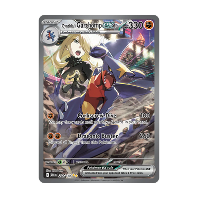 Destined Rivals Sleeved Booster Pack - chase-kaart 232 cynthia s garchomp ex (Engels). Mogelijke pull; niet gegarandeerd inbegrepen.