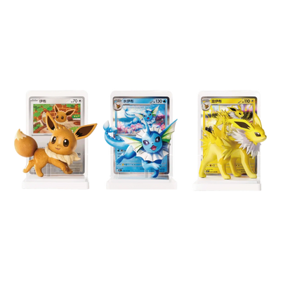 Dream Figure Vol. 3 Eevee Blind Box (Chinees) – mogelijke ontwerpen: Eevee, Vaporeon en Jolteon; één figuur per box