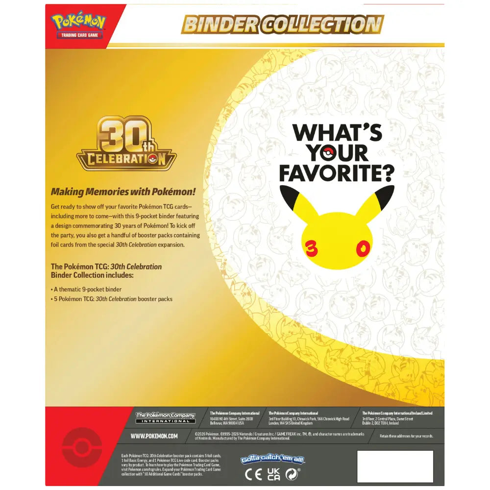 30th Celebration Binder Collection – productafbeelding 1