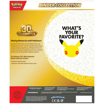 30th Celebration Binder Collection – achterkant