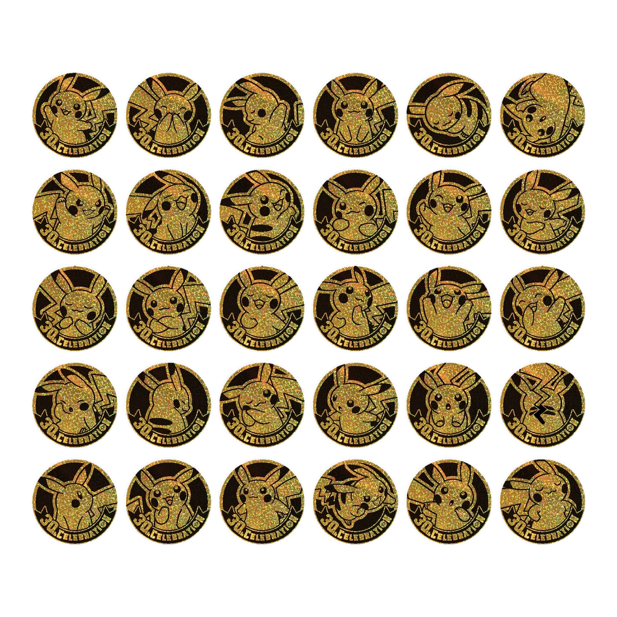 30th Anniversary Celebration Coin Set – Simplified Chinees – mogelijke muntontwerpen, kleur goud; niet allemaal inbegrepen