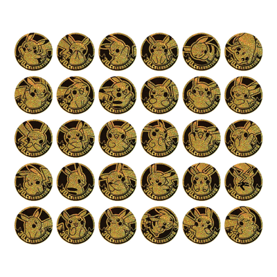 30th Anniversary Celebration Coin Set – Simplified Chinees – mogelijke muntontwerpen, kleur goud; niet allemaal inbegrepen