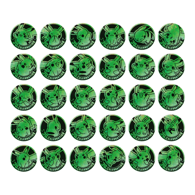 30th Anniversary Celebration Coin Set – Simplified Chinees – mogelijke muntontwerpen, kleur groen; niet allemaal inbegrepen