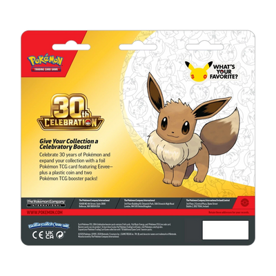 30th Celebration 2-Pack Blister Eevee – achterkant