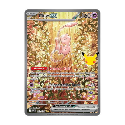 30th Celebration Booster Pack - chase-kaart 152 mew ex (Engels). Mogelijke pull; niet gegarandeerd inbegrepen.