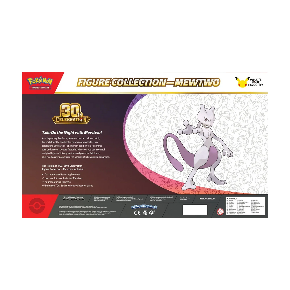 30th Celebration Figure Collection Mewtwo – achterkant
