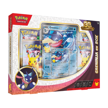 30th Celebration Greninja ex Box – voorkant en linkerzijkant