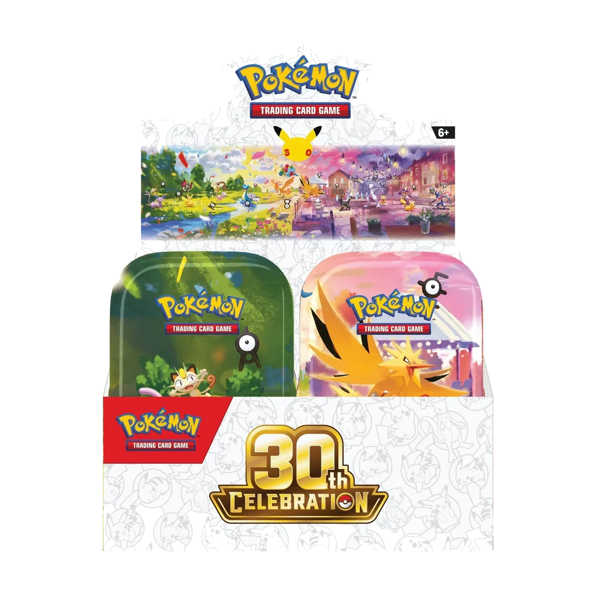 30th Celebration Mini Tins (10-Pack) (Engelse editie) – display, voorkant