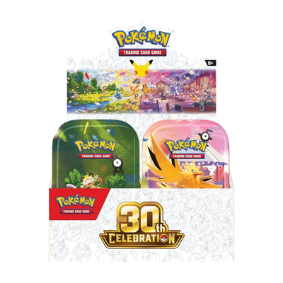 30th Celebration Mini Tins (10-Pack) (Engelse editie) – display, voorkant