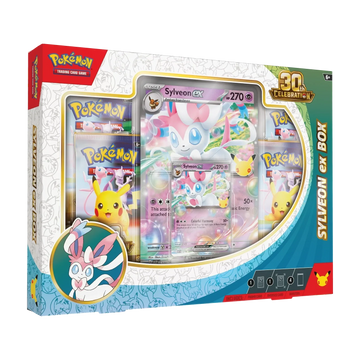 30th Celebration Sylveon ex Box (Engelse editie) – voorkant en linkerzijkant