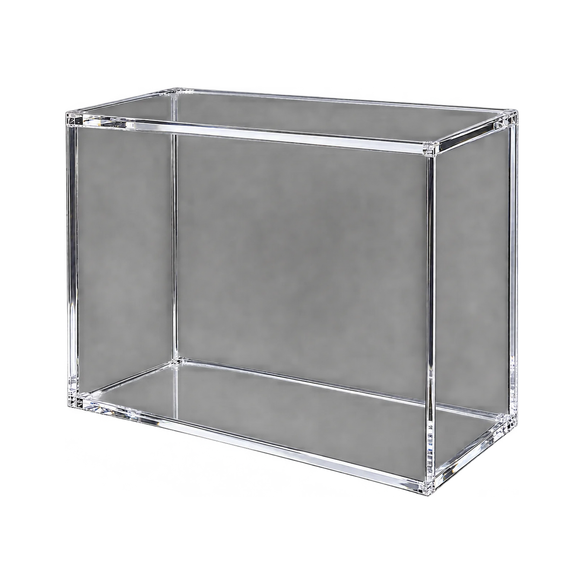 30th Celebration ETB Acrylic Protective Case - lege acryl case, schuin vooraanzicht. Gegenereerde productvisualisatie.