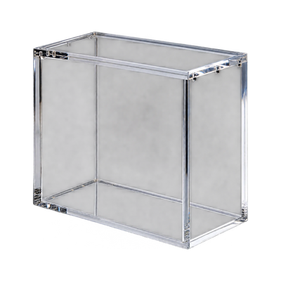 Elite Trainer Box Acrylic Protective Case - lege acryl case, schuin vooraanzicht. Gegenereerde productvisualisatie.