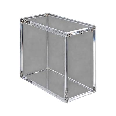 Elite Trainer Box Acrylic Protective Case - zijaanzicht van de lege acryl case. Gegenereerde productvisualisatie.