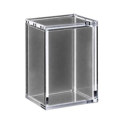 Booster Bundle Acrylic Protective Case - lege acryl case, schuin vooraanzicht. Gegenereerde productvisualisatie.