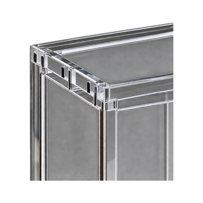 Booster Bundle Acrylic Protective Case - detail van acrylrand en paneelverbinding. Gegenereerde productvisualisatie.