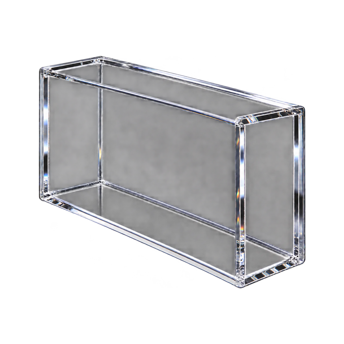 SPC Acrylic Protective Case - zijaanzicht van de lege acryl case. Gegenereerde productvisualisatie.