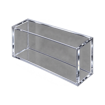 SPC Acrylic Protective Case - bovenkant en sluiting van de lege case. Gegenereerde productvisualisatie.