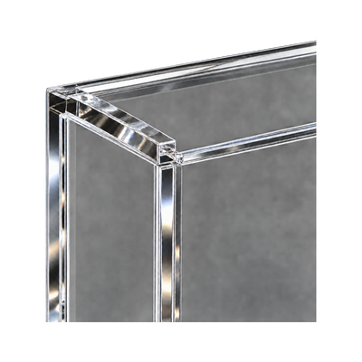 SPC Acrylic Protective Case - detail van acrylrand en paneelverbinding. Gegenereerde productvisualisatie.