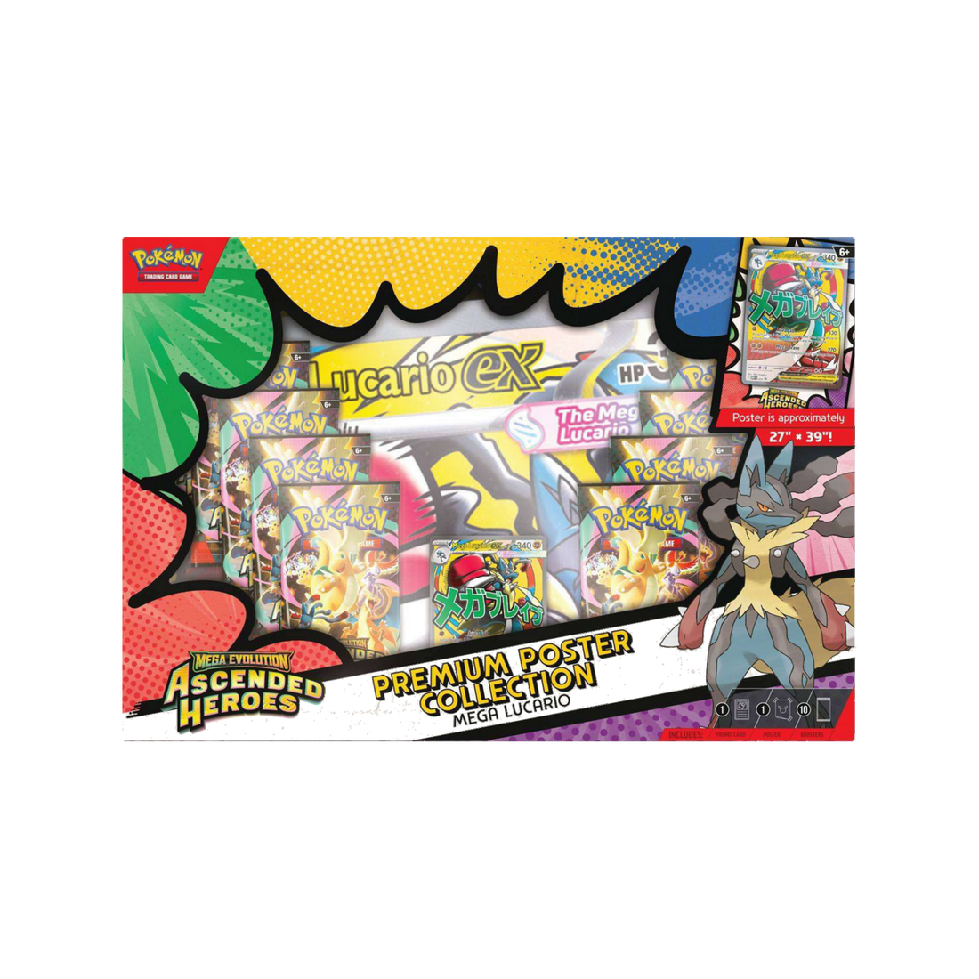 Ascended Heroes Premium Poster Collection Set – Mega Lucario