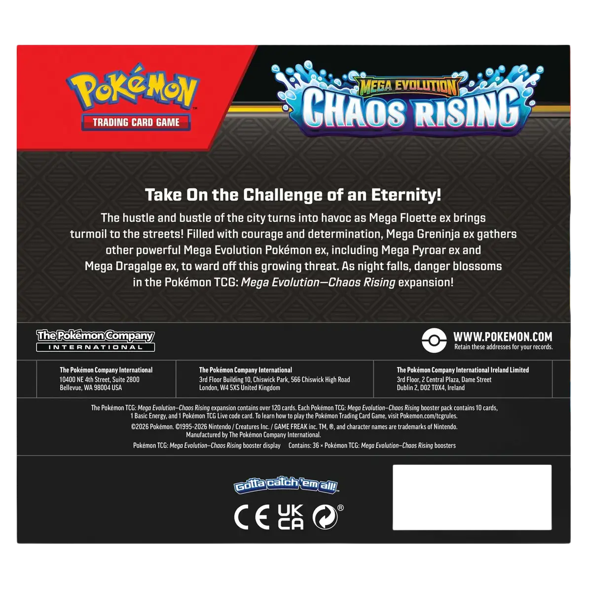 Pokémon Mega Evolutions Chaos Rising Booster Box