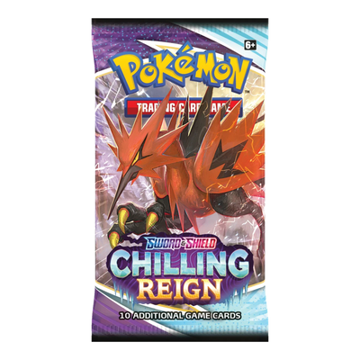 Chilling Reign Booster Pack – voorkant, artwork galarian-zapdos (verpakking kan variëren)