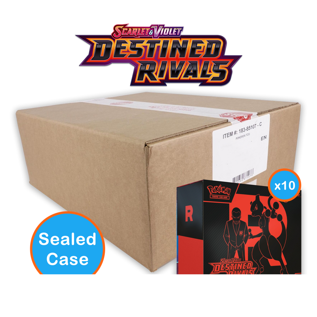 Destined Rivals Elite Trainer Box Case - sealed case met 10 ETB's
