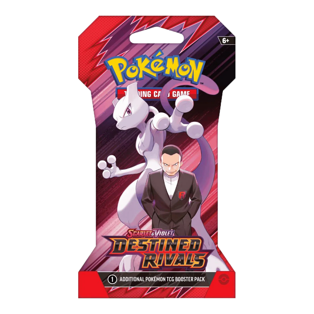 Destined Rivals Sleeved Booster Pack – Engelse verpakking, artwork Sleeved Giovanni Mewtwo