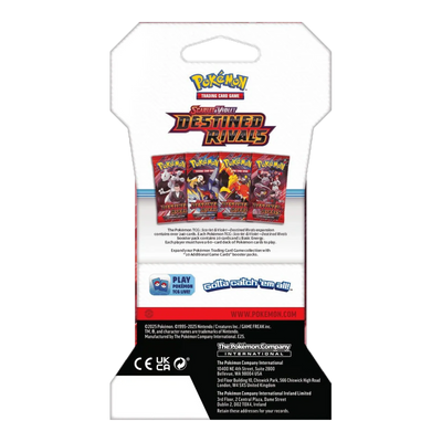 Destined Rivals Sleeved Booster Pack - achterkant verpakking