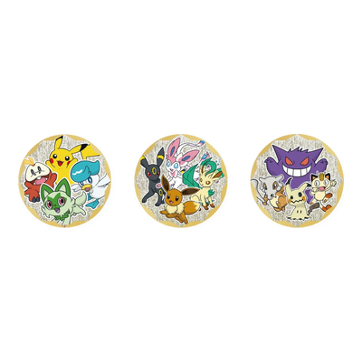 Gem Pack – Pokémon Badge Set (Vereenvoudigd Chinees) – mogelijke badges met Gem Pack-thema; één willekeurige badge per set