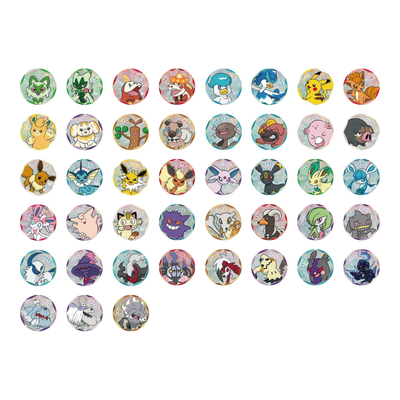 Gem Pack – Pokémon Badge Set (Vereenvoudigd Chinees) – alle mogelijke badges; één willekeurige badge per set