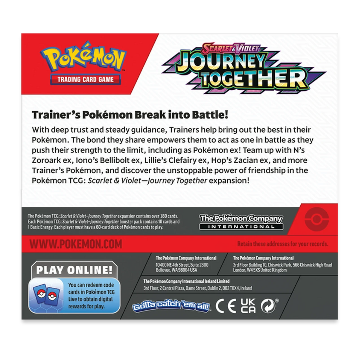 Journey Together Booster Box - achterkant verpakking