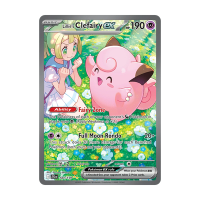 Chase-kaart: Lillie's Clefairy ex 184, Journey Together Booster Pack (Engels). Mogelijke pull; niet gegarandeerd inbegrepen.