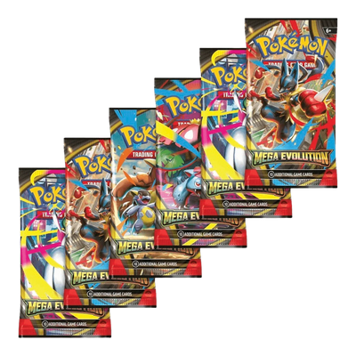 Mega Evolution Booster Bundle – inhoud: 6 boosterpacks