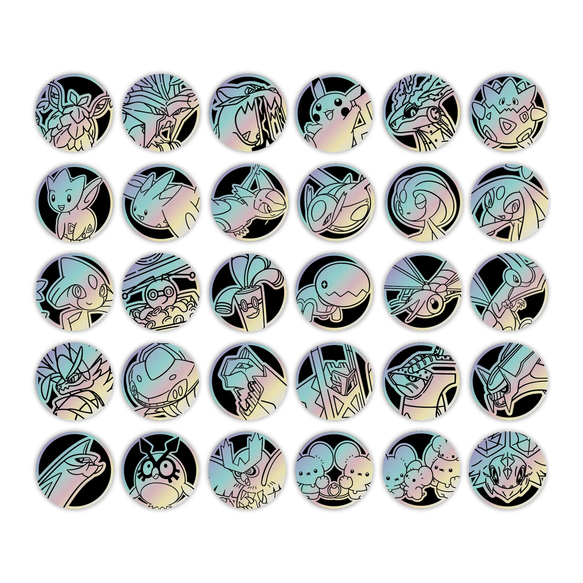 Stellar Crystal CSV9C Coin Set (Chinees) – mogelijke Pokémon-munten; één bijpassende munt per set