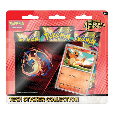 Ascended Heroes Tech Sticker Collection – Charmander – voorkant Charmander-uitvoering