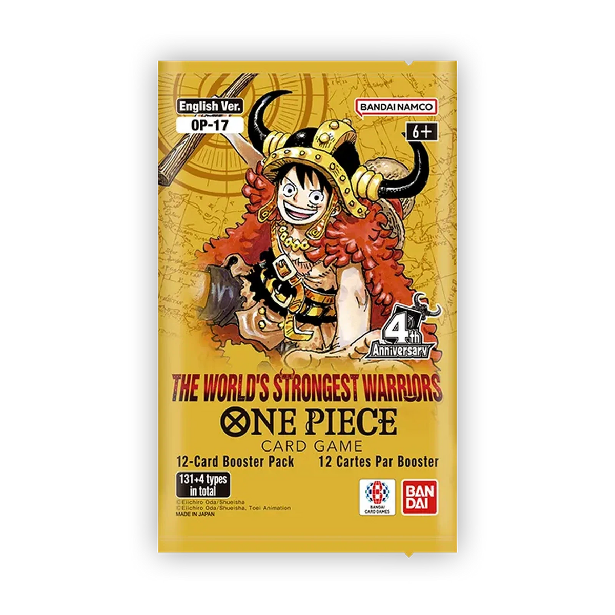 One Piece OP17 Booster Box (Engels) – inhoud: voorbeeld van een Engels OP17-boosterpack