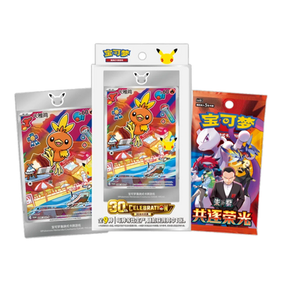Original Partner Card Set Vol. 3 Display (8 stuks) – Pokémon 30th Anniversary – Simplified Chinese Pokémon – inhoud van één set met kaartframe en boosterpack