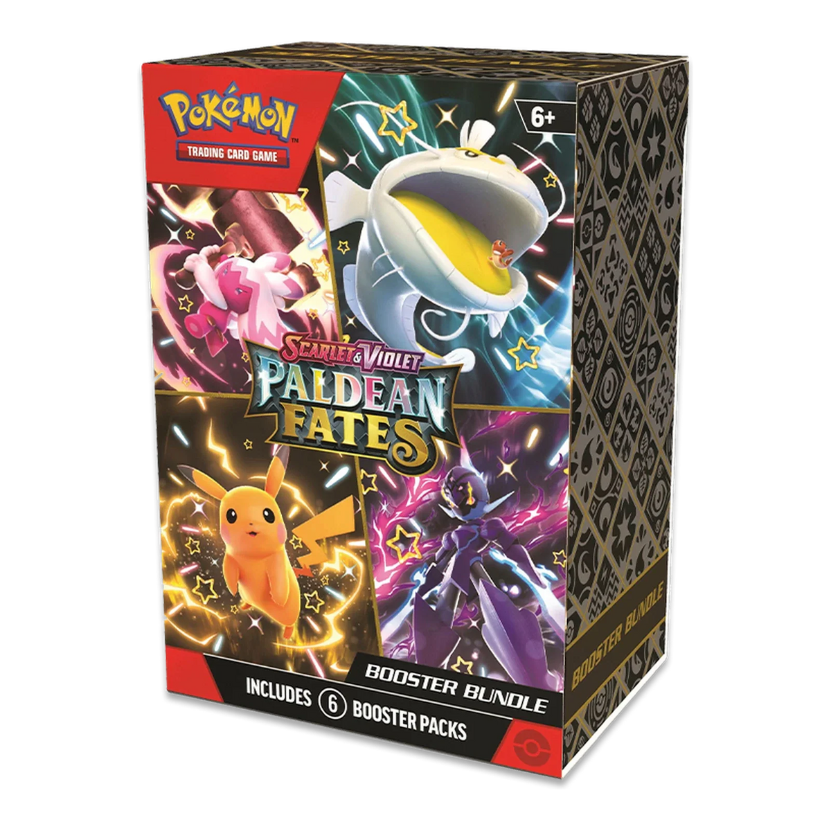 Paldean Fates Booster Bundle – voorkant en rechterzijkant