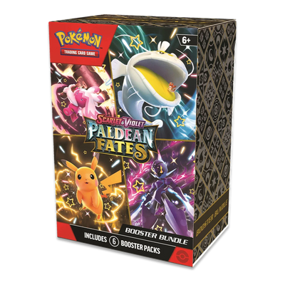 Paldean Fates Booster Bundle – voorkant en rechterzijkant
