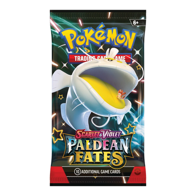 Paldean Fates Booster Pack – Engelse verpakking, artwork Dondozo Tatsugiri