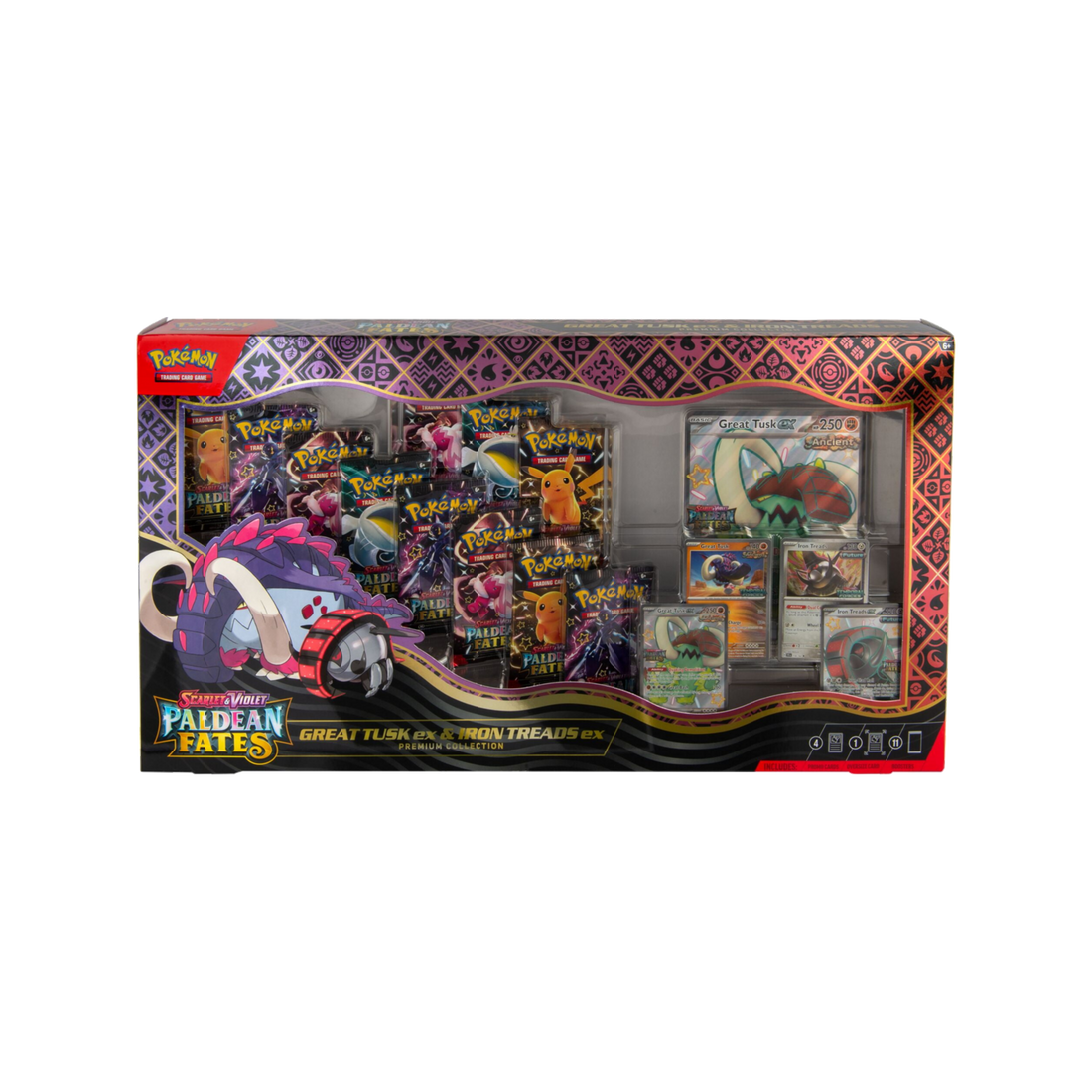 Paldean Fates Great Tusk ex & Iron Treads ex Premium Collection