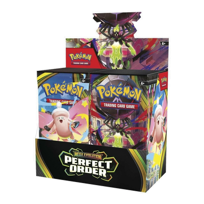Perfect Order Booster Box – geopend als display, voorkant en rechterzijkant