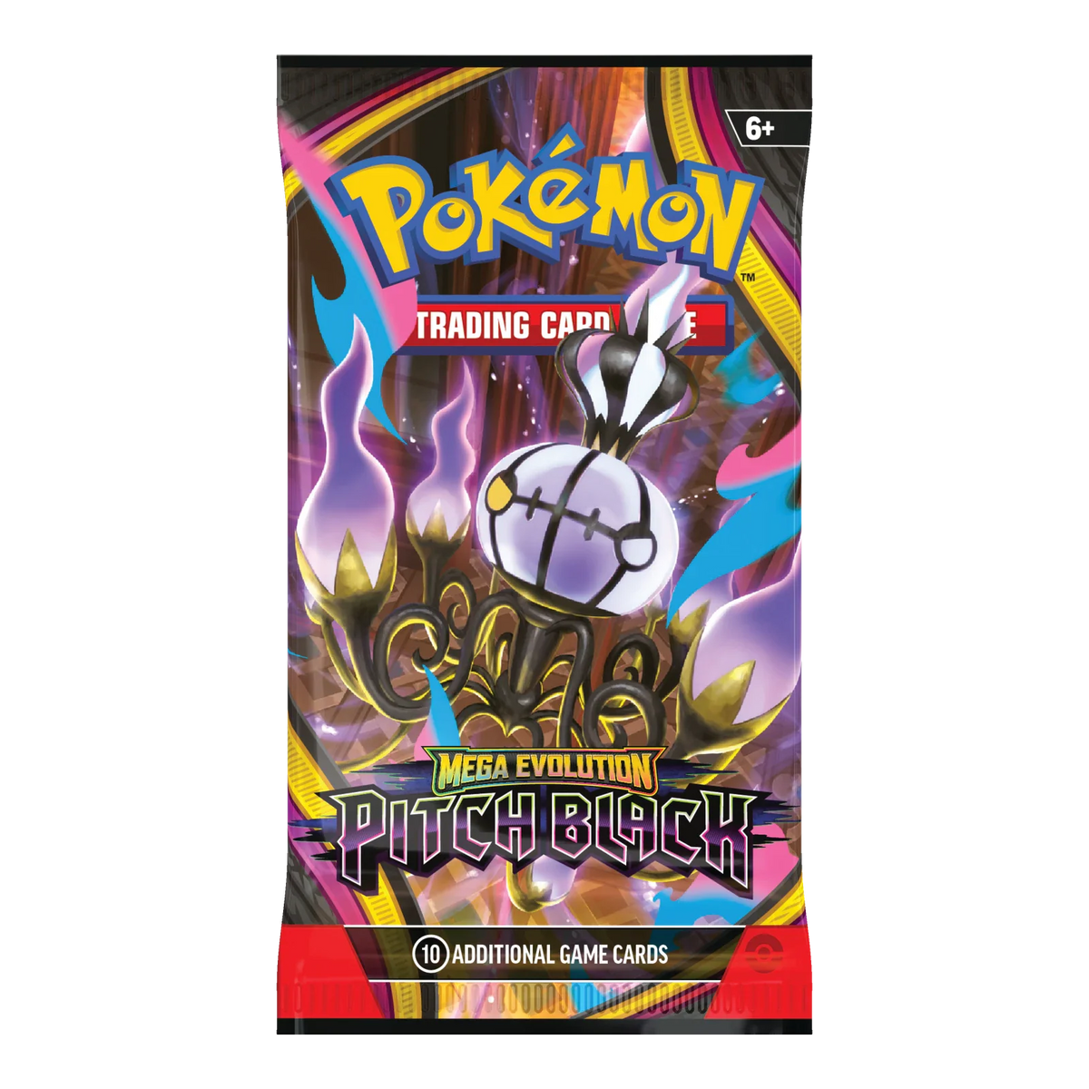 Pitch Black Booster Pack – Engelse verpakking, artwork Mega Chandelure