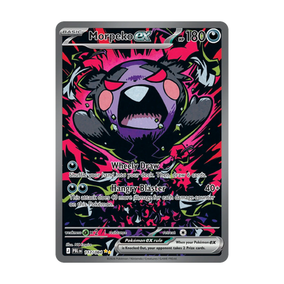 Chase-kaart: Morpeko ex 117, Pitch Black Booster Pack (Engels). Mogelijke pull; niet gegarandeerd inbegrepen.